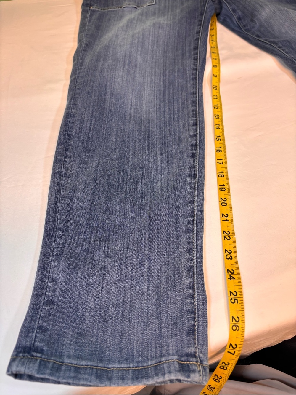 Judy Blue High Rise Elastic Waist Jeans Size 15/32 Drawstring Straight Leg Denim - Picture 6 of 6
